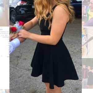 Lulus Black Skater Dress WORN ONCE